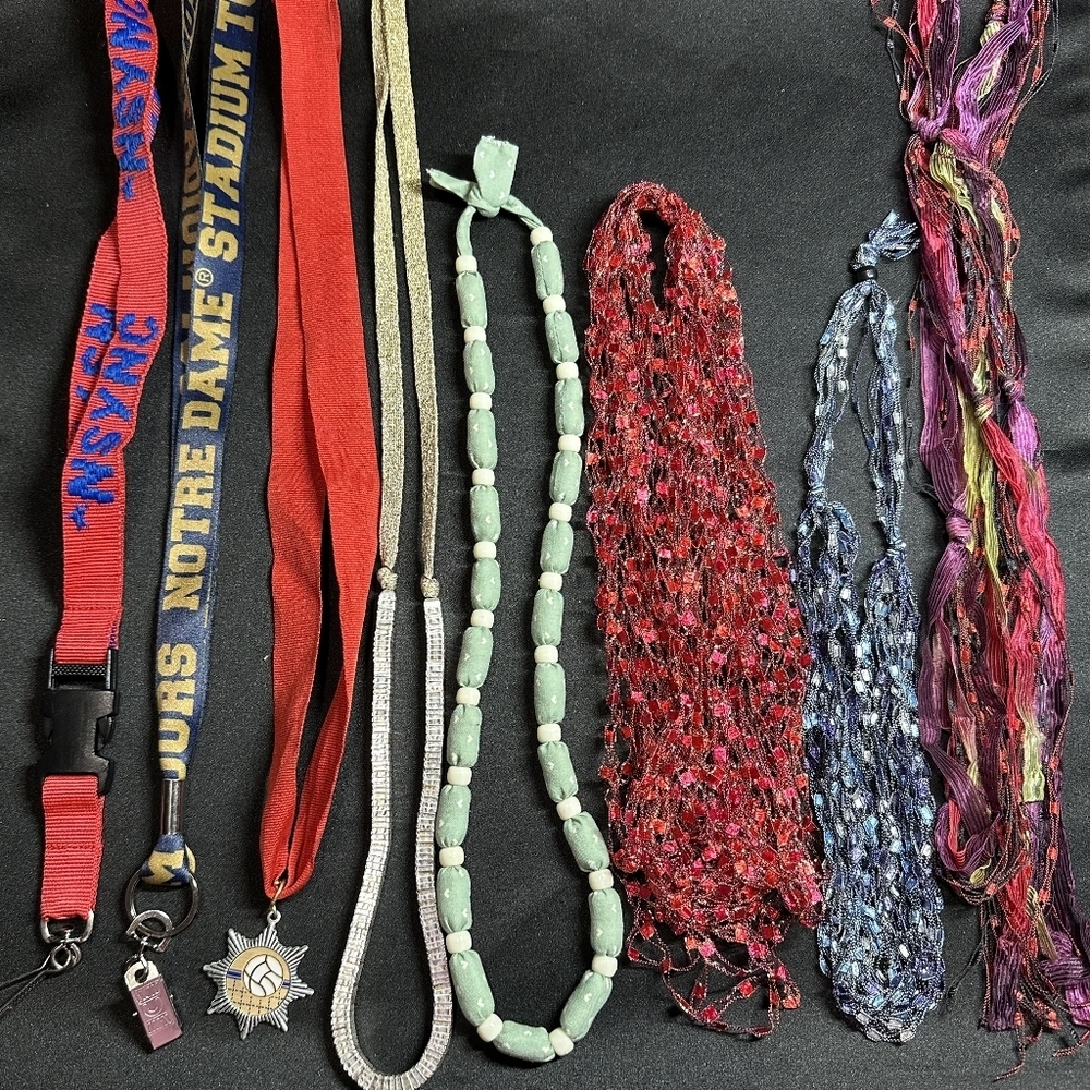 J429 Bulk Bundle of 8 Fabric Necklaces